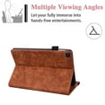 thumbnail image 3 of Embossed Mandala Case for Galaxy Tab A7 Lite 2021, SM-T220 SM-T225 Cover, Allytech Multiple Angle Viewing Stand PU Leather Shockproof Wallet Case for Samsung Galaxy Tab A7 Lite 8.4" 2021, Brown, 3 of 5