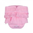 thumbnail image 1 of Popvcly Washable Dog Diapers | Reusable Dog Diapers | Washable Female Dog Diapers | Cloth Dog Diapers for Dogs in Heat, or Dog Incontinence Diapers, Pink, L, 1 of 6