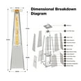 thumbnail image 3 of Pyramid Patio Heater, 48,000 BTU Outdoor Propane Patio Heater, Silver, 3 of 7