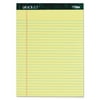 Docket Ruled Perforated Pads, Wide/Legal Rule, 8.5 x 11.75, Canary, 50 Sheets, 6/Pack