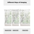thumbnail image 4 of Sage Green Trees Swag Valances for Windows, Green Eucalyptus Leaves Rod Pocket Sheer Valances for Large Windows, Swag Toppers Light Filtering for Kitchen Living Room 2 Panels 36''x63'', 4 of 6