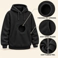 thumbnail image 4 of Unisex Pet Pouch Hoodie,Fall Soft Kangaroo Pullover Sweatshirt with Big Size Front Dog & Cat Carrier Hoodies, 4 of 4
