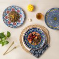 thumbnail image 6 of UNICASA Ceramic Salad Plates,Set of 4, 8.25 Inch Appetizer Dessert Plates,Mandala Style Dishes for Kitchen, 6 of 8