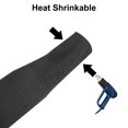 thumbnail image 3 of Uxcell 1 Count Braided Cable Sleeves, PET Heat Shrinkable Cord Protector Black 1 3/8 inch x 16ft, 3 of 6