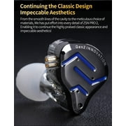 KZ ZSN Pro 2 iem, HIFI KZ in ears Monitors, KZ Wired Earbuds Headphones with Hybrid 1ba 1dd Drivers, High Fidelity Musicians in-ear Earphones with Tangle-Free Cable for Gaming (without mic, Silver)