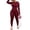 Wine Red, variant on Two Piece Sets for Women Outfits Track Suits Long Sleeve Top Jogger Legging Pants Lounge Workout Sets for women Black L