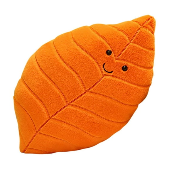 Nkmbld Halloween Throw Pillow Simulated Maple Leaf Pillow Toy Home Sofa Pillow Cushion Ginkgo Leaf Doll for Sofa, Couch, Bed and Car