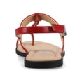 thumbnail image 4 of Journee Womens Gerra T-Strap Toe Ring Flat Sandals, 4 of 10