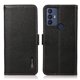 thumbnail image 1 of KAIYANG Funda de piel auténtica con ventosa lateral y patrón de lichi para Khazneh Tcl 30E/Tcl 30 Se/Tcl 306/Tcl 305, antirrobo, estilo A TCL 30E, color negro, 1 of 5