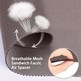 thumbnail image 2 of 10L0L Golf Cart Front + Rear Seat Cover Set for EZGO TXT RXV & Club Car DS 4 Passenger Models,Breathable Washable Polyester Mesh Cloth Seat Cover-Gray Black (S+XS), 2 of 9