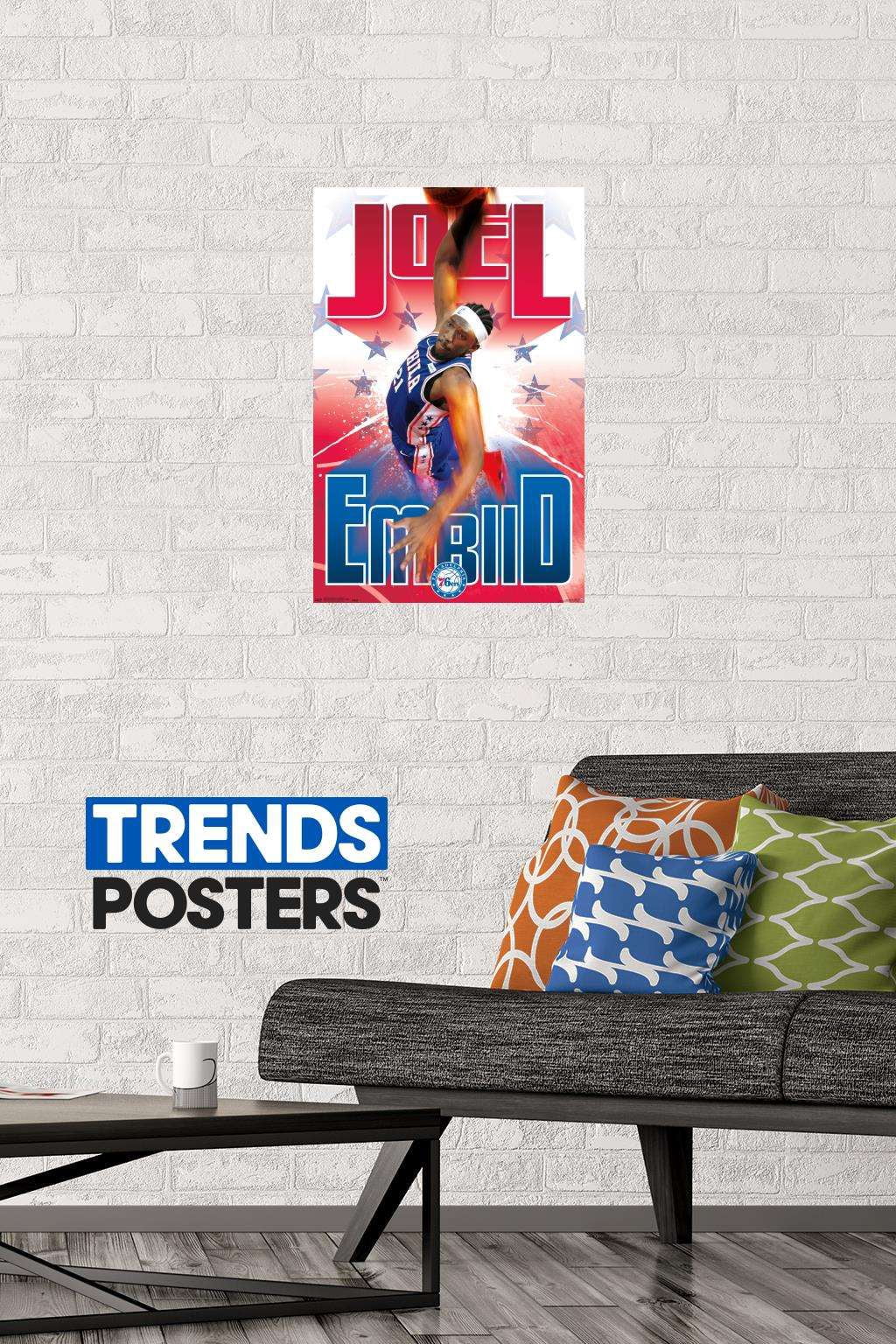NBA Philadelphia 76ers - Joel EmbIId 17 Wall Poster, 14.725" x 22.375"