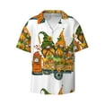 thumbnail image 3 of Cauagu Thanksgiving Truck Men's Short Sleeve Button Down Hawaiian Shirt for Men Bowling Shirts Casual Summer Beach Shirt,Small, 3 of 6