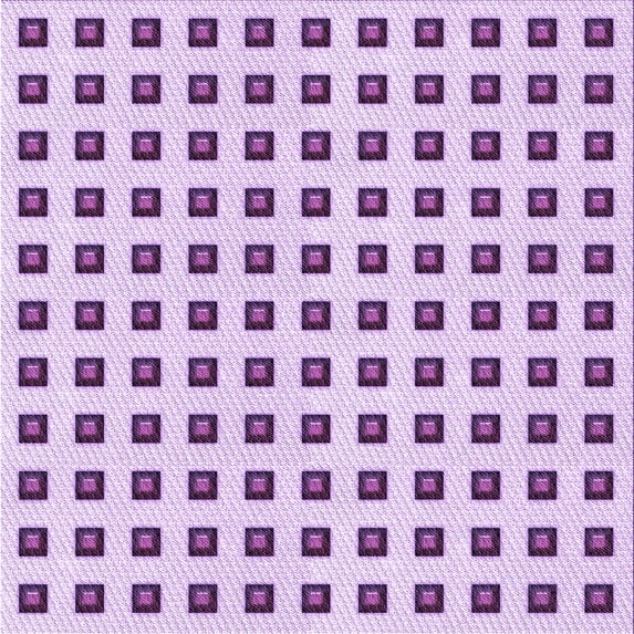 Ahgly Company Indoor Square Patterned Purple Flower Purple Area Rugs, 8' Square