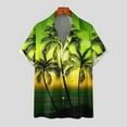 thumbnail image 2 of Men's Short Sleeve Casual Fit Beach Shirts Summer Tropical Bowling Hawaiian Shirts Button Down Printed Bowling Shirts, 2 of 5