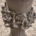 thumbnail image 4 of Michaelia Chalice Garden Urn Planter, Roman, Botanical, Antique Gray Lightweight Concrete, 4 of 7