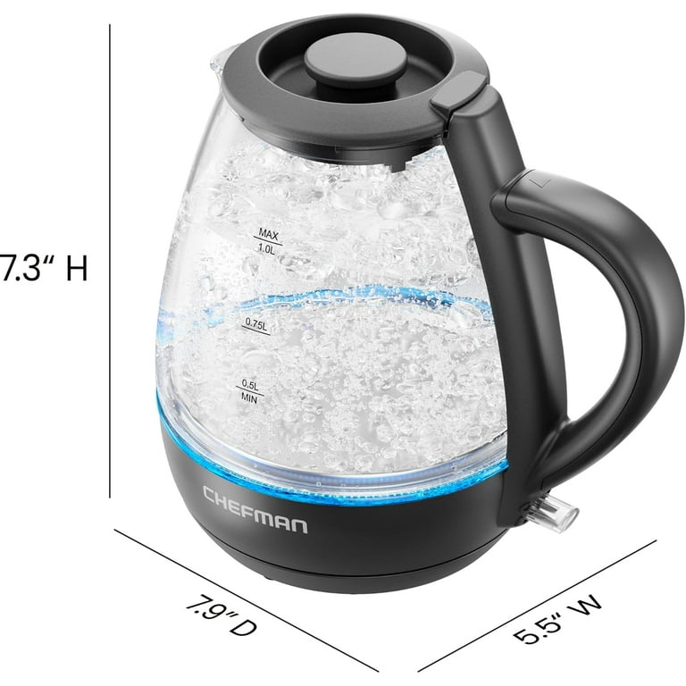 Chefman 1L Cordless Electric Kitchen Kettle with LED Indicator