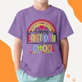 thumbnail image 2 of TAIAOJING T-Shirts Garçon Accrocheurs Lettre Imprimée Dessin Animé Manches Courtes Col Rond T-Shirts Décontractés Dernier Jour d'École pour Bébé à Adolescent Enfants Combinaison Durable Vêtements, 2 of 5