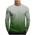 thumbnail image 2 of S-4X Big & Tall T Shirts for Men Long Sleeve Plus Size Crewneck Tees Tops Mens Casual Gradient Stripe Printed Pullover Basic Going Out Workout Tshirts, 2 of 5
