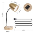 thumbnail image 5 of ENERGETIC 3.5W LED Desk Lamp Cool White Corded Adjustable Gooseneck Gold Finish, 5 of 7