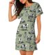 thumbnail image 2 of Balery Farm Cows Camisón de manga corta con cuello redondo para mujer, cómodo y elegante., 2 of 6