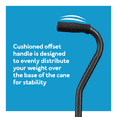 thumbnail image 5 of Carex Small Base Adjustable Designer Quad Cane for All Occasions, Blue Satin, 250 lb Weight Capacity, 5 of 10