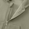 thumbnail image 5 of Godom Toddler Boys Girls Sweatshirt Solid Color Lined Zip Up Hoodie for Boy Fashion Sweatshirts, 5 of 7