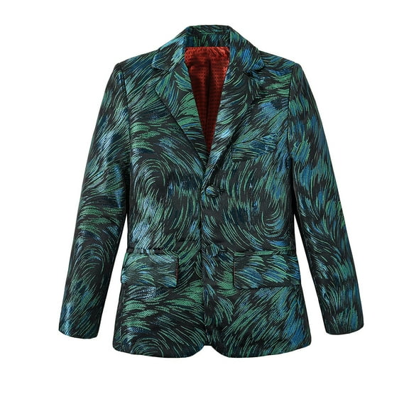 Boys Colour Jacquard Slim Fit Jacket for Wedding Prom Party Birthday.