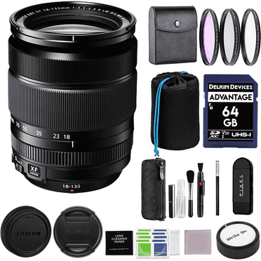 Fujifilm Fujinon XF 18-135mm F3.5-5.6 R LM OIS WR Lens Bundle with Advanced Accessory and Travel Bundle | Fuji XF18-135mm Lens