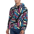 thumbnail image 2 of Hoodies for Men - Irregular graffiti Long Sleeve Comfrt Men'S Fashion Hoodies & Sweatshirts, Sweatshirts for Men Hoodies Pullover Clothing Clothes with Pouch, 2 of 7