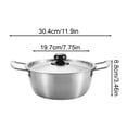 thumbnail image 2 of Stainless Steel Cooking with Lid for Home Kitchen Daily Meal Preparation Use, 2 of 6