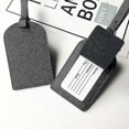 thumbnail image 3 of Leather Luggage Tags Suitcase Id Card Name Label Baggage Address Travel Holiday 3pcs, 3 of 4
