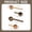 B, variant on Multipurpose Wooden Coffee Measuring Spoon Black Walnut Solid Wood Quantitative Portion Scoop