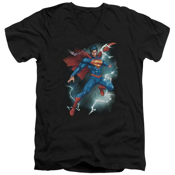 Superman - Annual #1 Cover - Slim Fit V Neck Shirt - X-Large