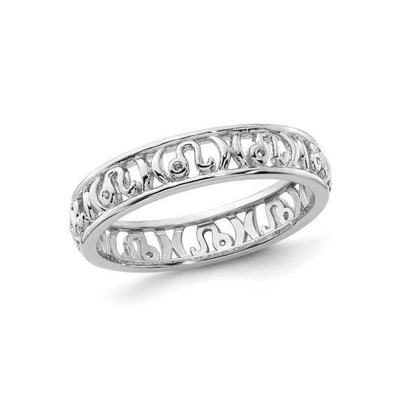 Gem & Harmony Sterling Silver Leo Zodiac Astrology Ring Band for Women