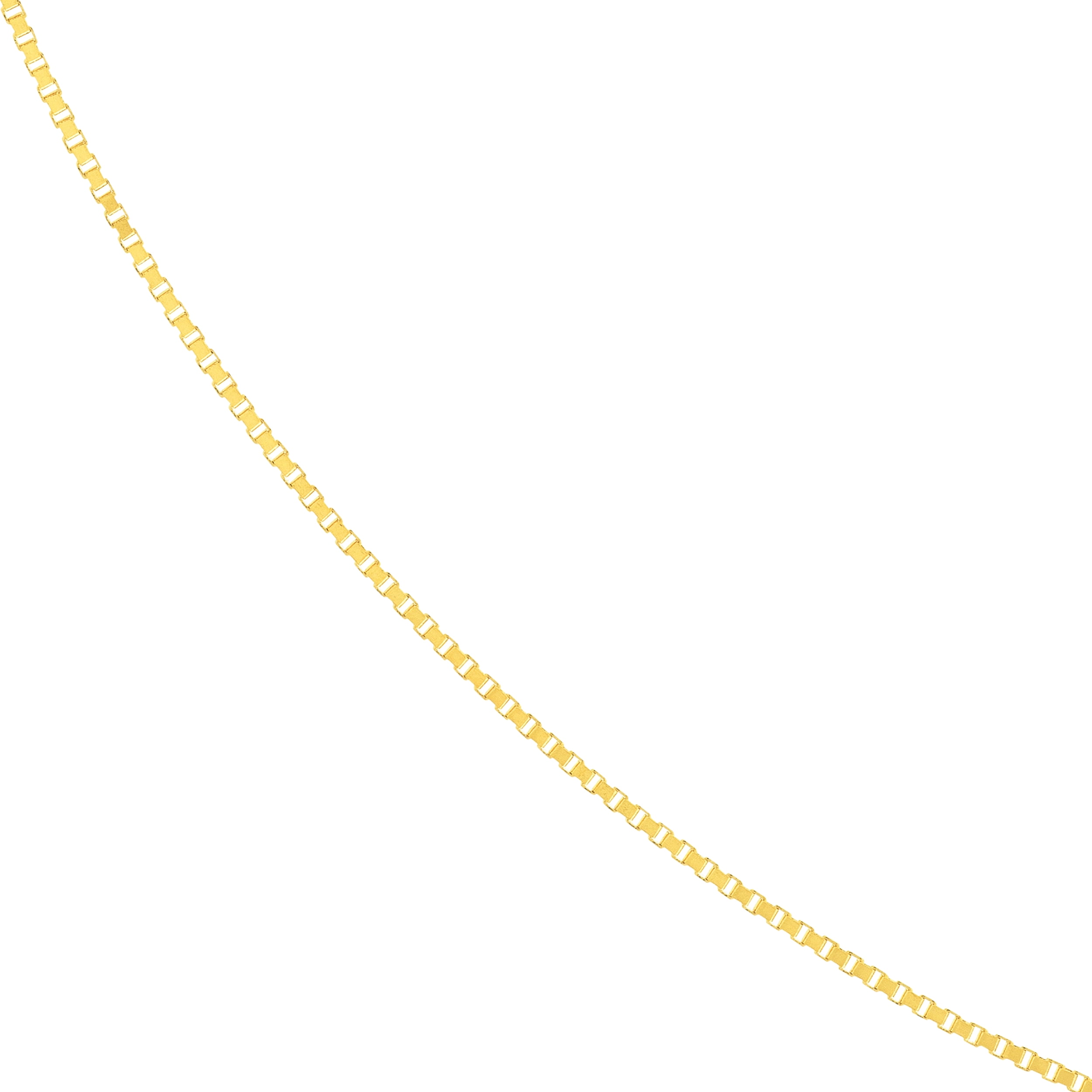 14kt Yellow Gold 0.55mm Adjustable 16" - 18" Women's Box Chain Necklace with a 040 Gauge and 5.0mm Spring Ring Closure