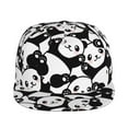 thumbnail image 2 of Easygdp Seamless Pattern Cute Panda Baseball Cap with Adjustable Flat Suitable for Head Circumference 22.4-23.6 in, 2 of 9