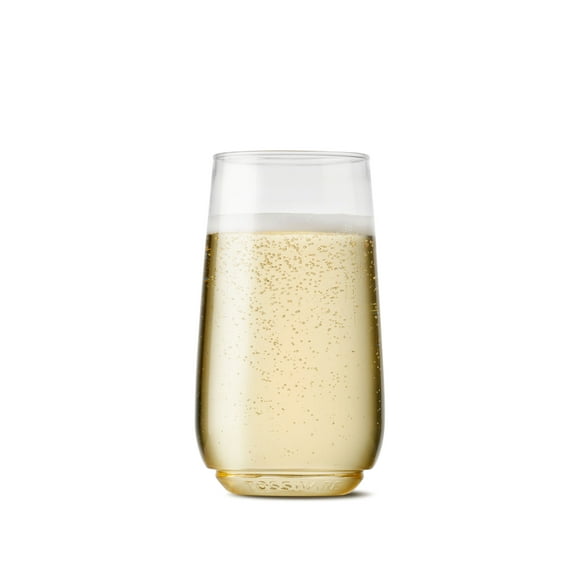 TOSSWARE POP 6oz Flute Jr Lot de 48, Verres à Champagne en Plastique Recyclables, Incassables et Transparents, 48ct (Pack de 1)