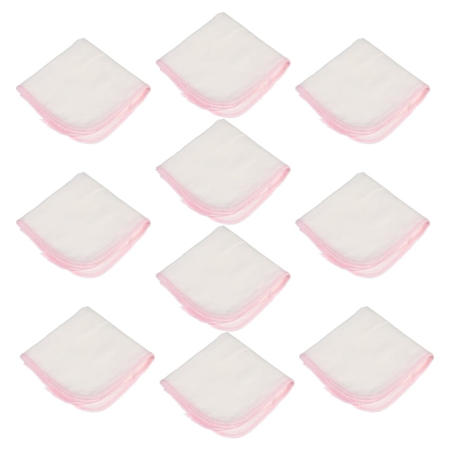 10pcs Infantes Toallas de algodón Toallas Saliva Toallas recién nacidas Toallas faciales
