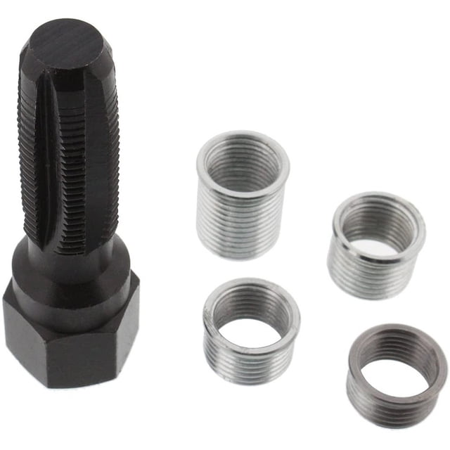 Sidaley Herramienta de reparación de roscas de cilindro Kit de reenhebrador de automóviles de bujía M14x1.25 Mantenimiento de manguito de Type2