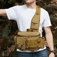 thumbnail image 2 of Yuarrent Bolso bandolera grande con zonificación científica, riñonera multiusos, bolso de hombro para hombre Ropa Deportiva, Zapatos camuflaje, 2 of 6