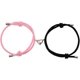 thumbnail image 1 of Pulsera magnética para parejas (amor negro y rosa), pulsera de relación de pareja como regalo de pareja para novio o novia, esposa y su amante, 2 pulseras de pareja a juego con colgantes de amor, 1 of 5