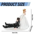 thumbnail image 3 of Cake Toppers,Wedding Cake Topper Bride Dragging Groom Funny Reluctant Groom Decorative Figurines Keepsake Marriage Decorations (Reluctant Groom), 3 of 8