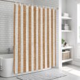 thumbnail image 6 of Orange Striped Bathroom Shower Curtains with 12 Hooks Polyester Waterproof Shower Curtain for Stalls and Bathtubs Geometric Vintage Lines Farmhouse Decorative Bathroom Privacy Curtain 36x72 Inches, 6 of 9