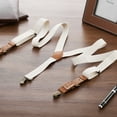 thumbnail image 5 of Buyless Fashion Leather End 2 Pack Suspenders for Men - 48" Elastic Adjustable Straps 1" - Y Shape - 5136-2-Ivory, 5 of 7
