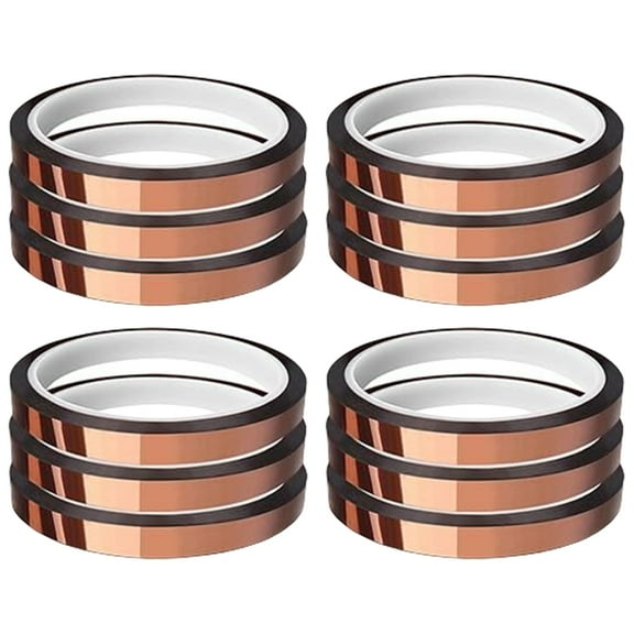 tegongse 12 Rolls Heat Resistant Tape Heat Tape for Sublimation Heat Transfer Tap for Sublimation Mugs Tumblers Bottles T-Shirt