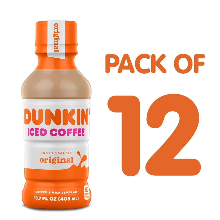 Dunkin' Original Iced Coffee Drink, 13.7 fl oz, 12 Pack photo 4