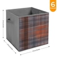 thumbnail image 6 of Collapsible Oxford Fabric Storage Cubes with Handles, Large Mid Foldable Oxford Cloth Bins Set of 2/6, Closet Organizers for Shelves Clothes Home Kitchen Toy - Plaid, 6 of 7