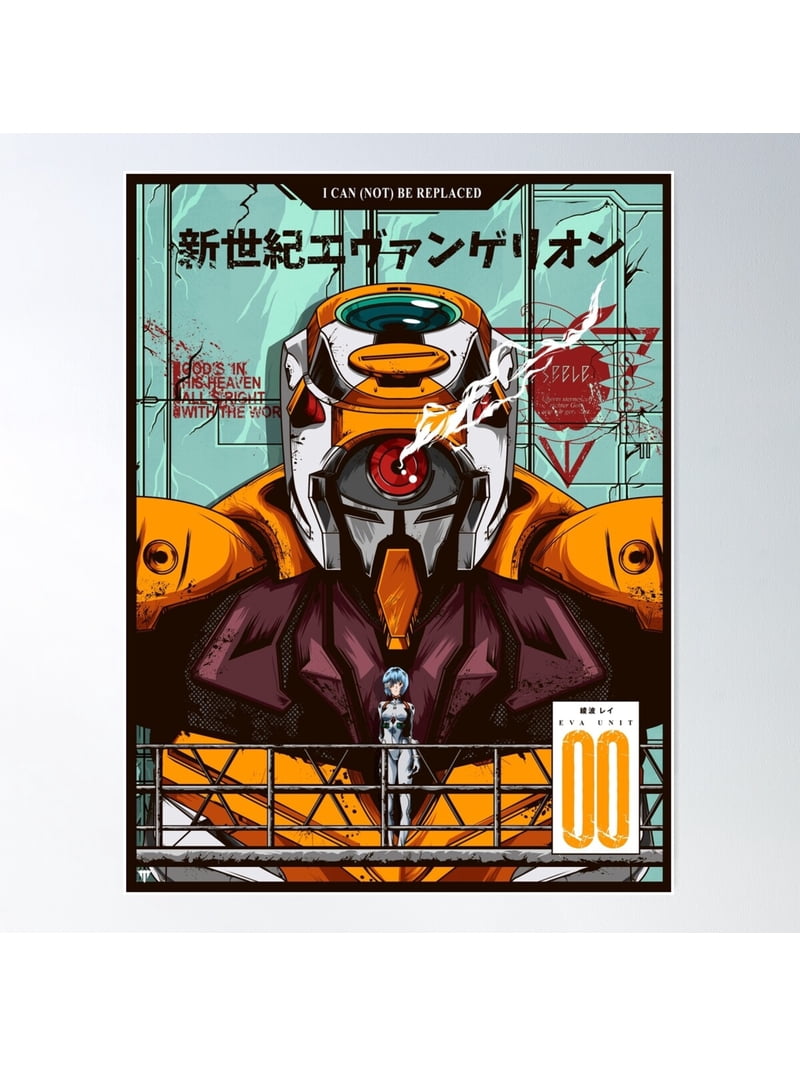Evangelion - Eva 01 Poster Color Poster Poster Wall Art, Modern