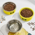 thumbnail image 5 of Dog Bowls Cat Bowls Pet Bowls Slow Feeder Anti Choke Spill Proof Non Slip Plastic Dog Food Bowl Cat Food Bowl for Small Large Dogs Cats Indoor by PALIFEUR, 5 of 7