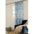 thumbnail image 4 of The Art Box 100% Cotton Printed Window Curtain Panels, Light filtering Tie Top Curtains Drapes for Bedroom, Curtain for Living Room, Window 2 Panels Set, Blue Leaf & Floral Printed, 52 x 18 in, 4 of 5